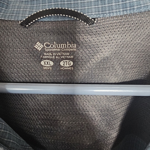 Columbia Blue XXL Mens button up polo - Picture 2 of 3